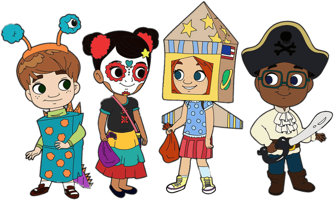 Nina And Her Friends Ready For Halloween Png - Nina's World Nina The Babysitter (1200x675), Png Download