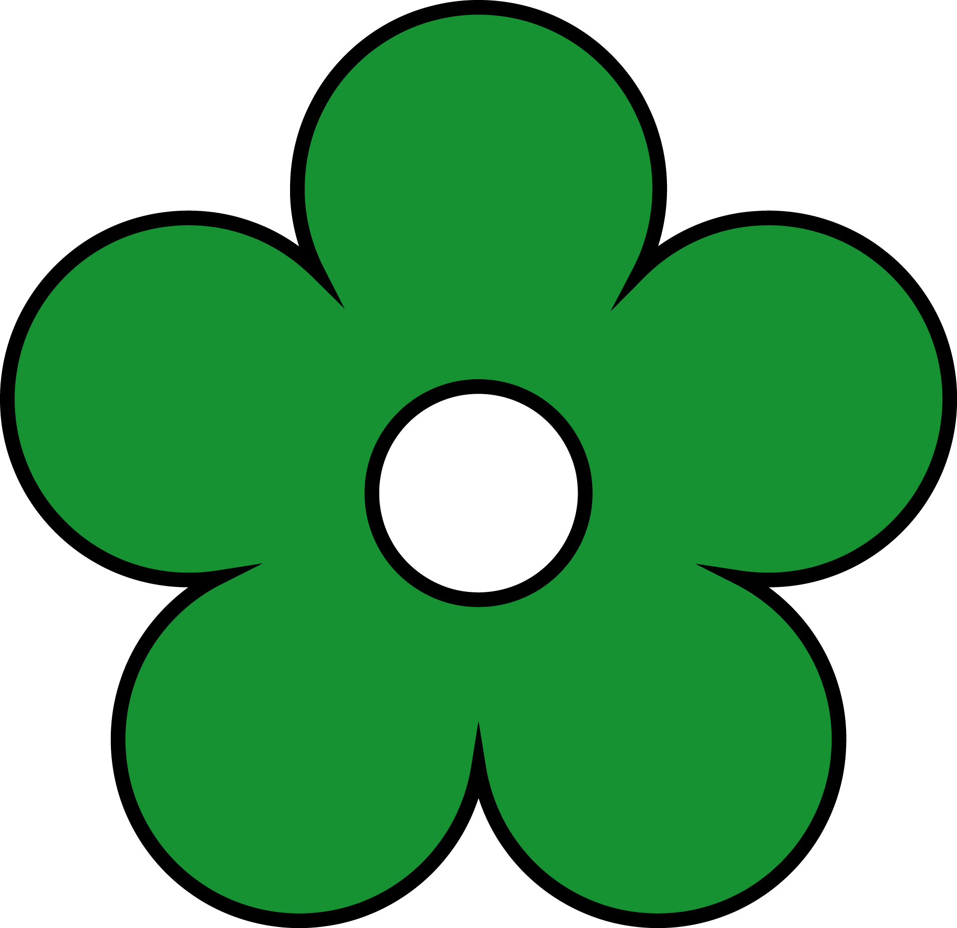 Green Flower Png Clipart (1907x1850), Png Download