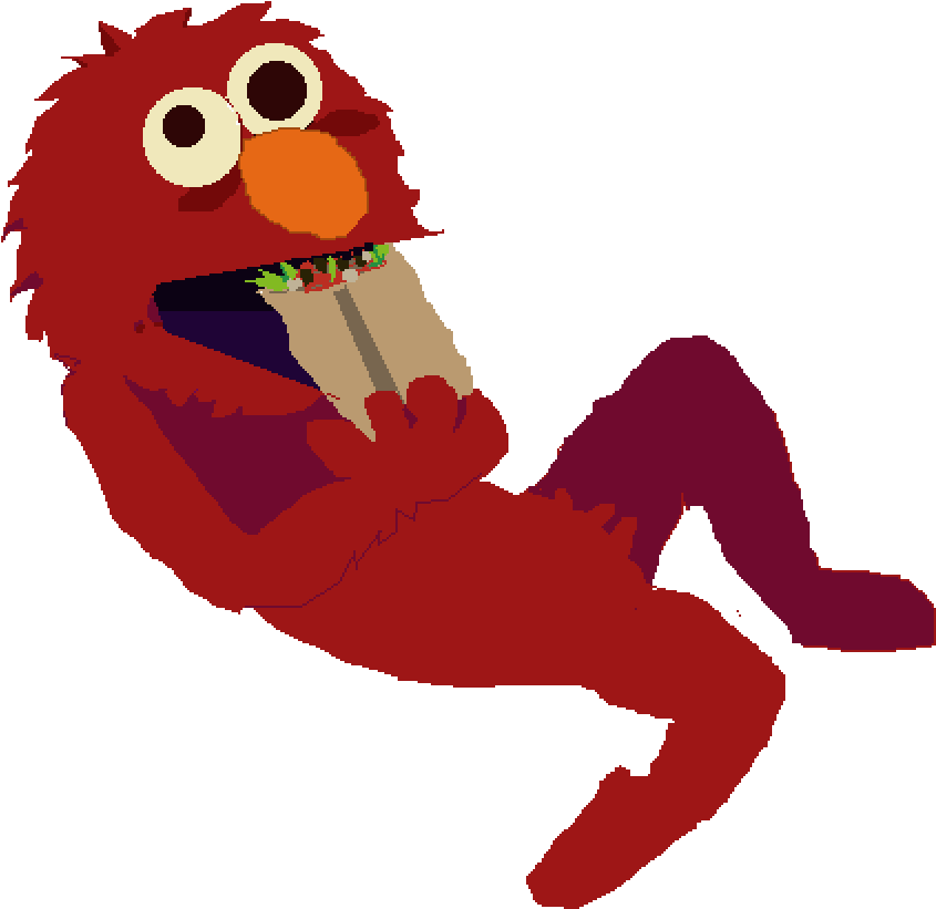 Concussion Elmo - Thicc Elmo (1000x1000), Png Download