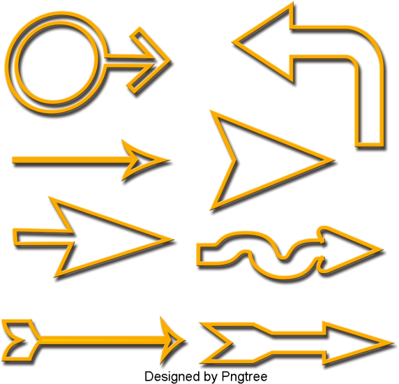 Simple Cartoon Hand Painted Arrow Design, Simple, Hand - Ornament (640x640), Png Download