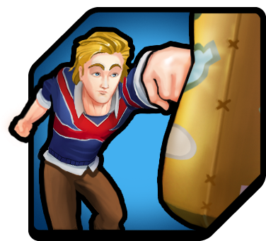 Mar Action Punch - Cartoon (416x416), Png Download