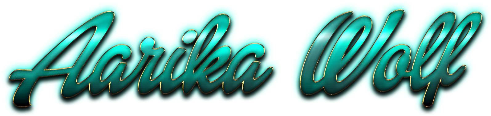 Aarika Wolf Decorative Name Png - Aarika Wolf (1698x559), Png Download