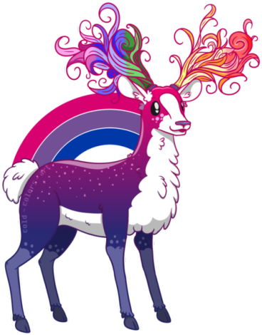 A Lovely Valid Bisexual Deer Has Been Spotted He's - Bisexual Deer (500x486), Png Download