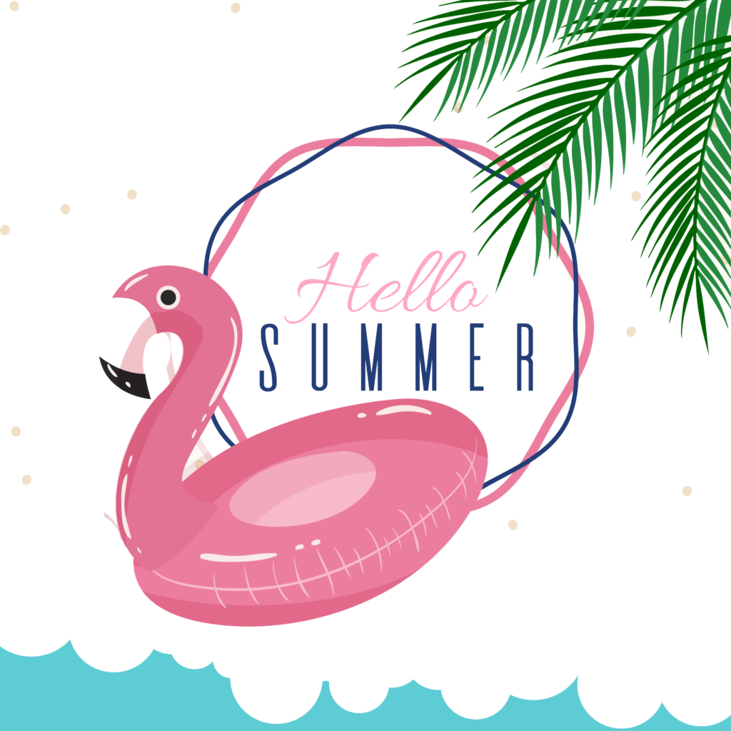 Summer Png Images - Summer Flamingos Vector Png (1024x1024), Png Download