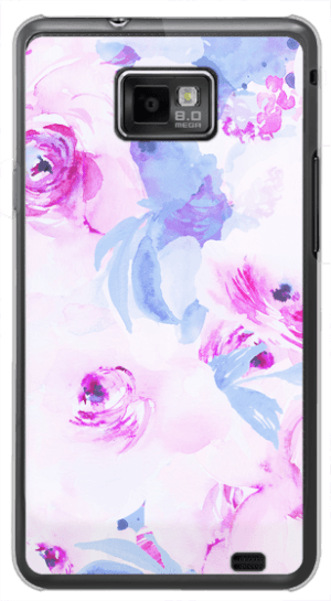 Bright Purple Pastel Watercolor Flowers - Digital Camera (300x545), Png Download