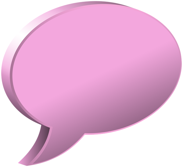 Speech Bubble Pink Transparent Png Image - Pink Speech Bubble Transparent Background (600x549), Png Download