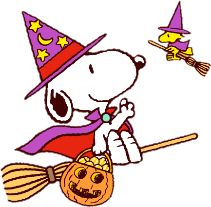 Snoopy Woodstock Halloween Pumpkin Wizard Star Candy - Snoopy And Woodstock Halloween (474x500), Png Download