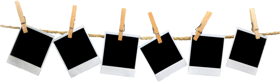 Hanging Polaroid Frame Png - Hanging Picture Frames Png (900x273), Png Download