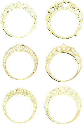 Angel Halo Filigree/25mm Set Of - Circle (418x418), Png Download