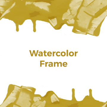 Yellow Watercolor Abstract Frame, Watercolor, Abstract, - Watercolor Painting (360x360), Png Download