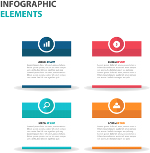 Abstract Colorful Text Box Business Infographics Elements, - Text Box Template Ppt (360x360), Png Download