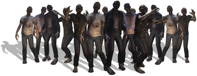 Zombie Png - 7 Days To Die Transparent (672x261), Png Download