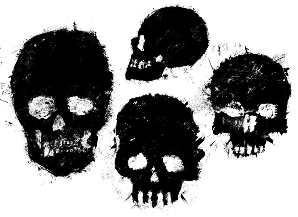 Black Skull Png Free Download - Portable Network Graphics (1024x745), Png Download