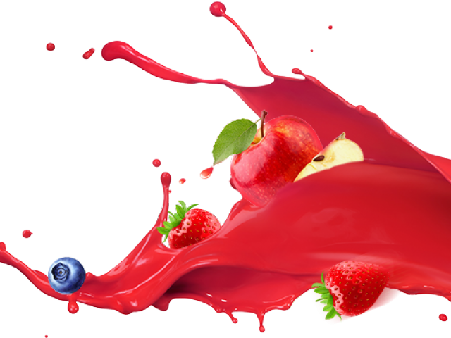Strawberry Juice Splash Png (640x480), Png Download