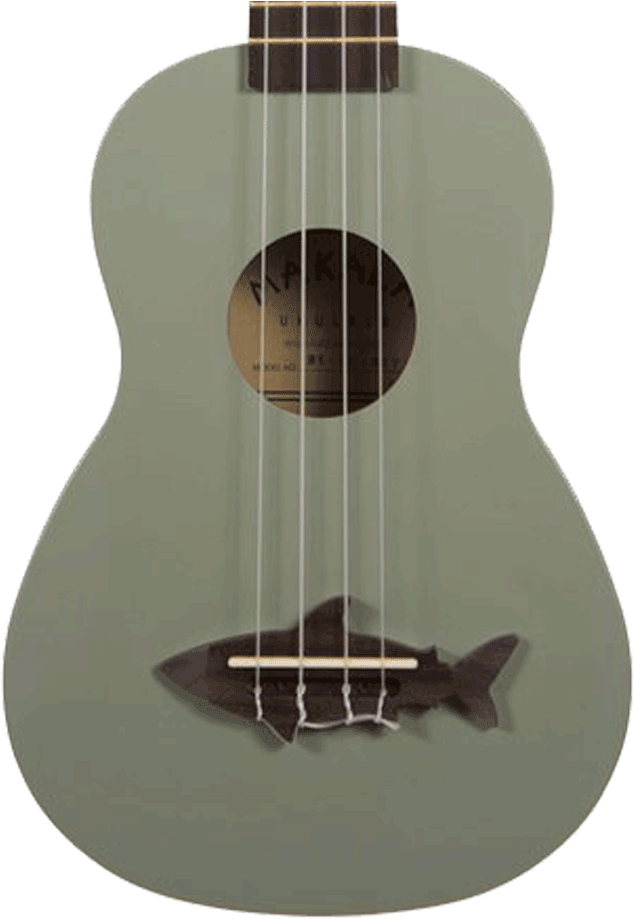 Makala Shark Soprano Ukulele - Makala Mk Ss Shark Soprano Ukulele Gray (1000x1000), Png Download