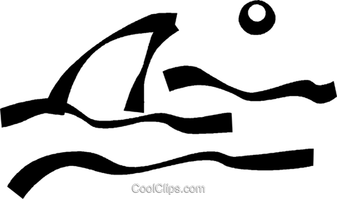 Shark Fin Royalty Free Vector Clip Art Illustration - Illustration (480x284), Png Download