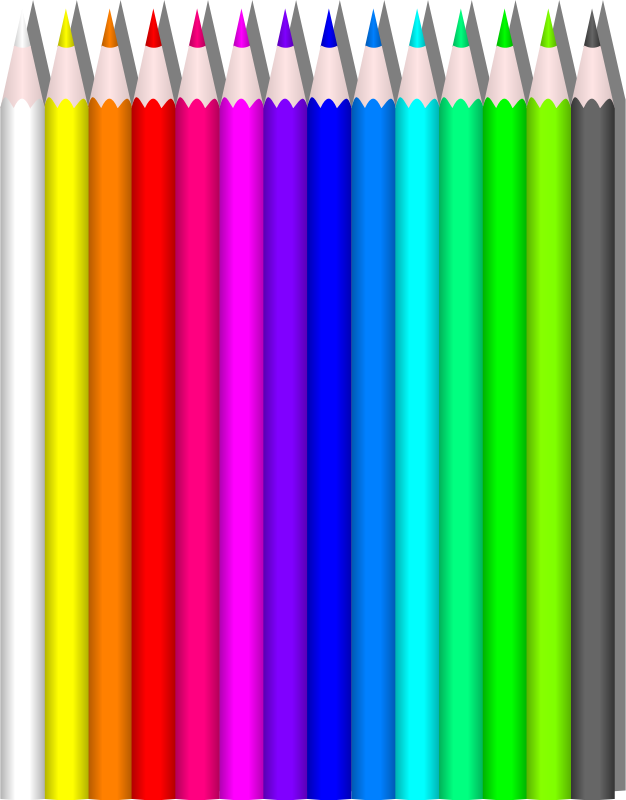 Medium Image - Colored Pencils Clipart (626x800), Png Download