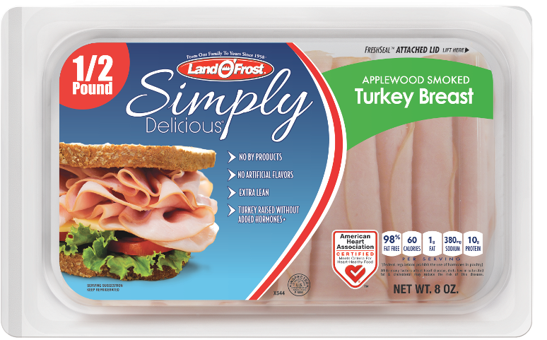 Land O'frost Adds Smaller Packaging To Simply Delicious - Land O Frost Simply Delicious Hickory Smoked Ham (800x514), Png Download