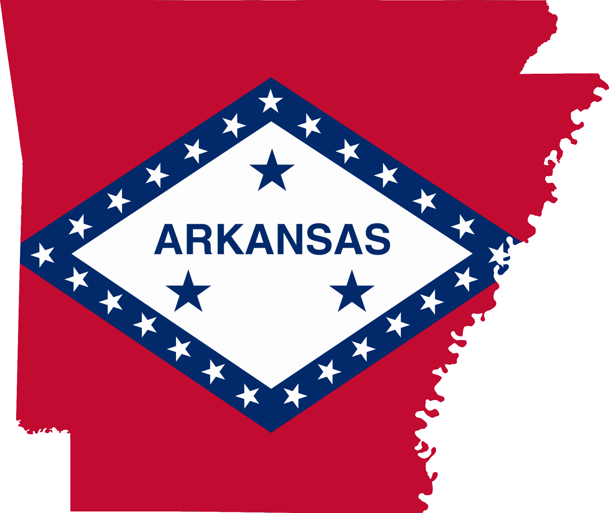 Map Of Arkansas, Us Flags, States Flags, 50 States, - Arkansas State Flag (1999x1684), Png Download