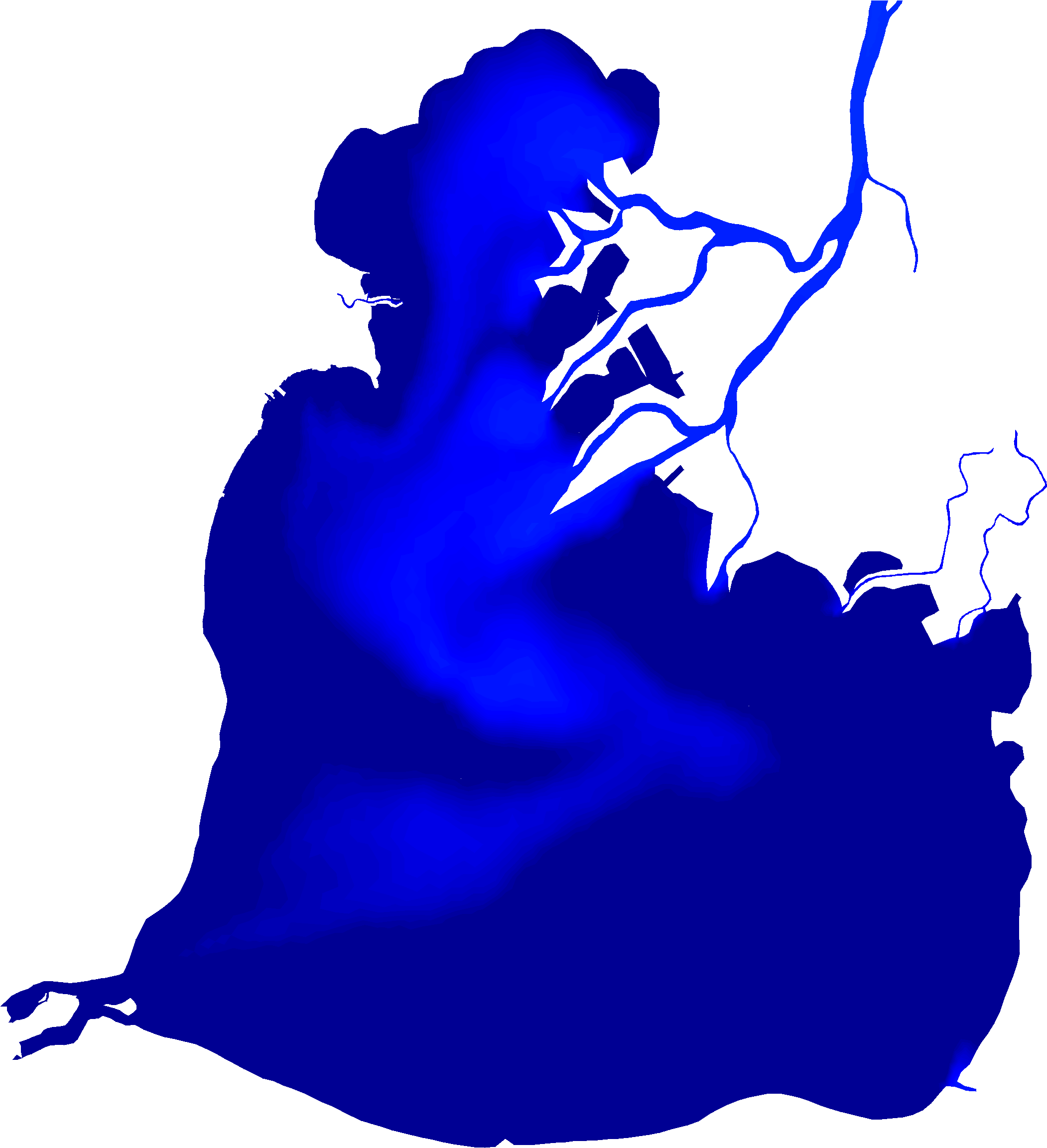 Latest Nowcast Hecwfs Surface Currents, Simulated Tracer, - Illustration (2400x2400), Png Download