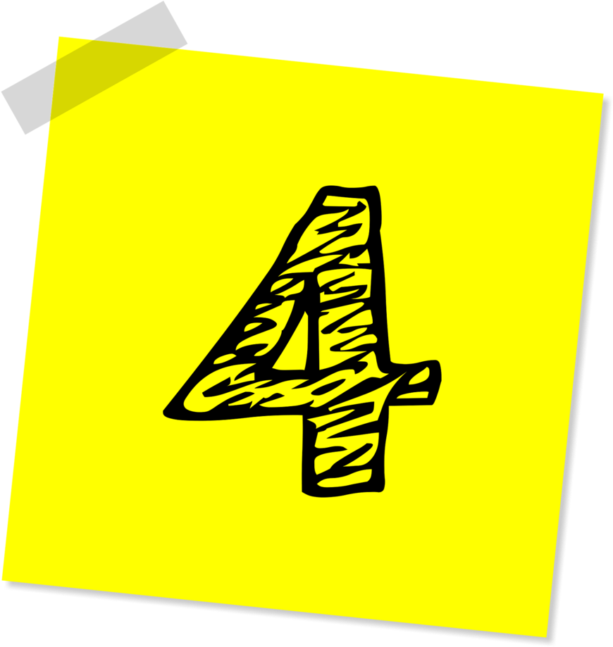 1 Escapes-treasure Of The Nation Themed Nation - Number Four Clipart Black And White (1000x1036), Png Download