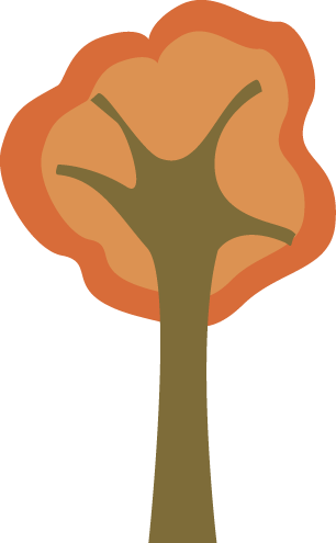 Thanksgiving Clipart Modern - Fall Tree Art Clipart (306x495), Png Download