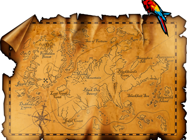 Treasure Png Transparent Images - Treasure Map (640x480), Png Download