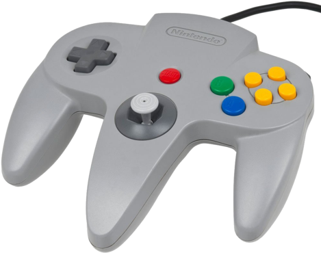 Nintendo 64 Grey Controller - N64 Controller (480x480), Png Download