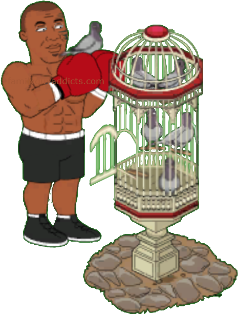 Mike Tyson Tend Pigeons - Cartoon (473x619), Png Download