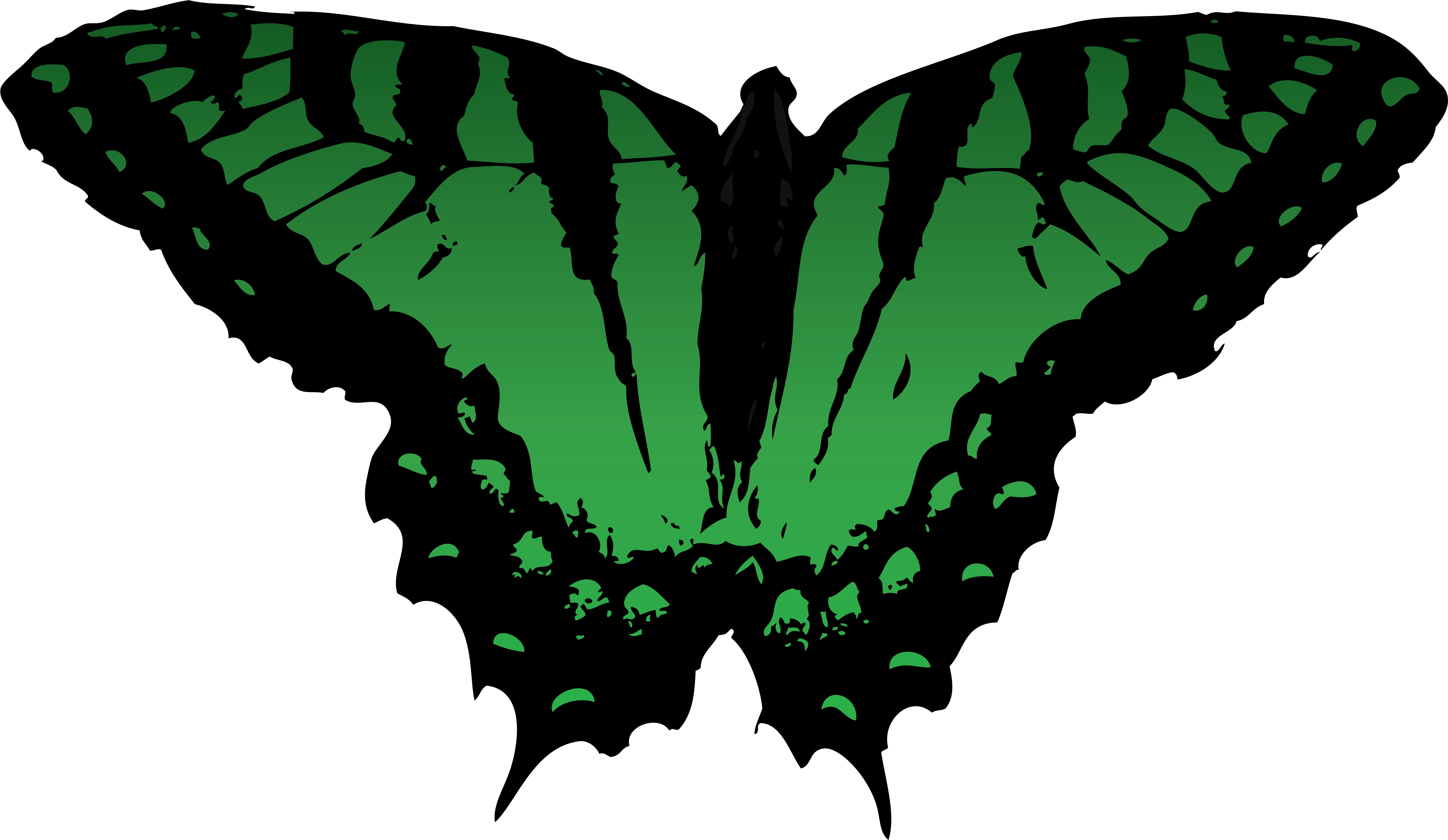 Butterfly Vector Free For Use By Romansiii On Clipart - Free Green Vector Butterfly (8333x5449), Png Download