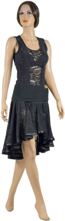 Circle Lace Latin & Rhythm Skirt - Floral Cutwork A Line Dress Kate Spade (322x480), Png Download