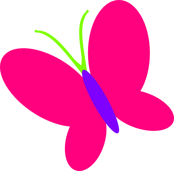 Butterfly Clip Art At Clker - Butterfly Vector Color Png (600x592), Png Download
