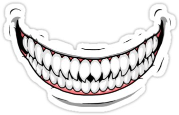 "hungry Smile" Stickers By R Evolution Gfx Redbubble (375x360), Png Download