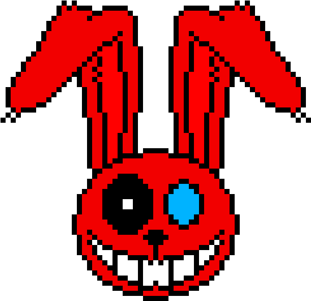 Bernie Bunny Creepy Pixel - Pixel Art Gradient (690x650), Png Download