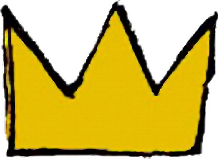 Basquiat Jeanmichelbasquiat Jeanmichel Art King Youngki - Jean Michel Basquiat Crown Transparent (744x544), Png Download
