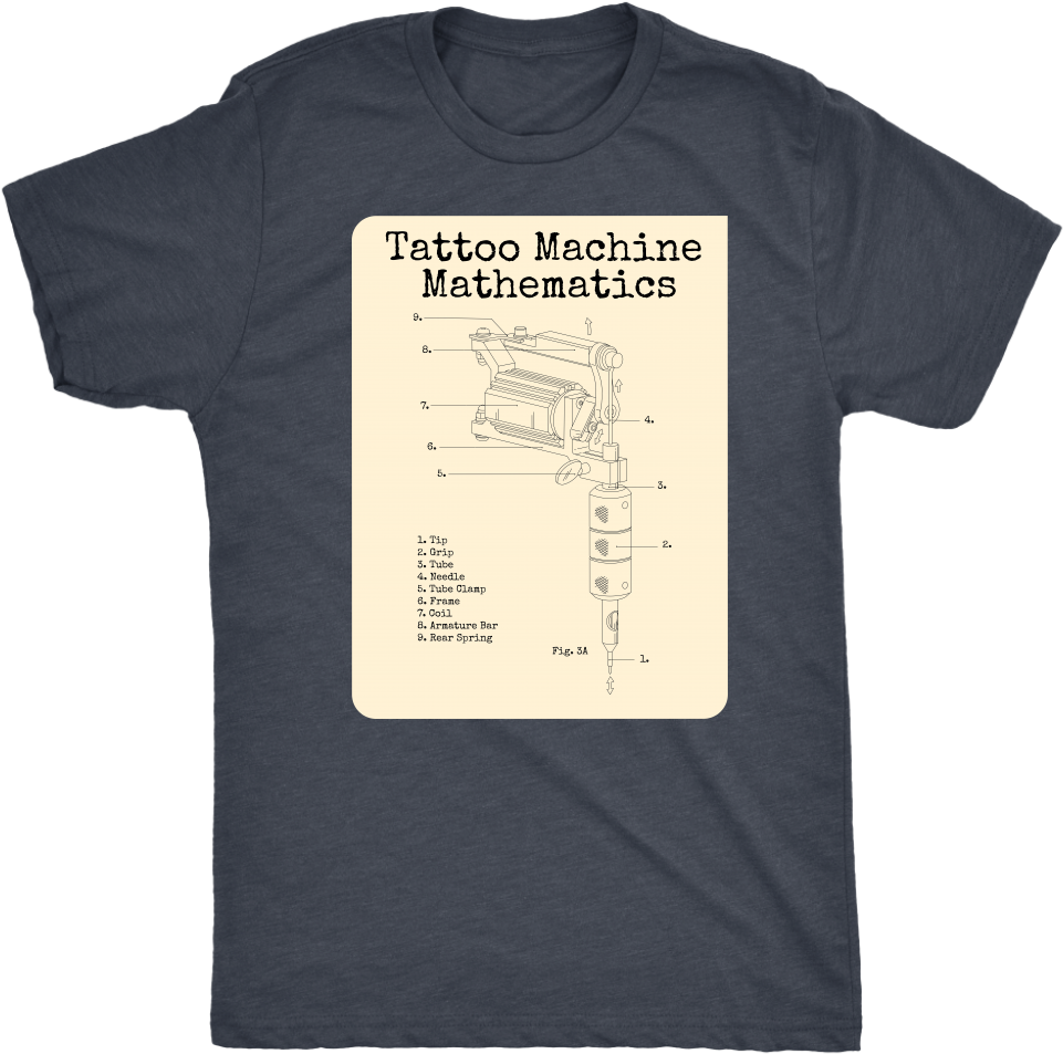 Tattoo Machine Mathematics T-shirt For Him - Shirt (1024x1024), Png Download