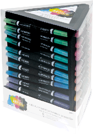 Aquarel Stiften Watercolour Dualtip In Handige Opbergmap - Science Book (302x454), Png Download