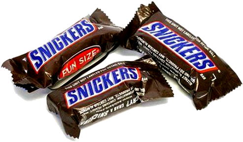 Snickers Fun Size Candy Bars - Fun Size Snickers (500x500), Png Download