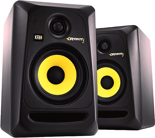 Krk Rp5 G3 Rokit Active Studio Monitor, Pair (640x566), Png Download