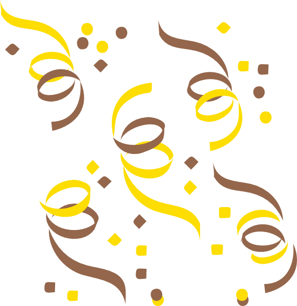 Black And Yellow Confetti (582x600), Png Download
