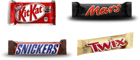 Top 4 Chocolate Bag 10 Of Each - Snickers Candy Bar - 2.07 Oz Bar (600x392), Png Download
