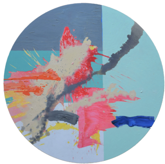 Cusp Amy Olds Painting Acrylic, Oil On Canvas - Painting (350x346), Png Download