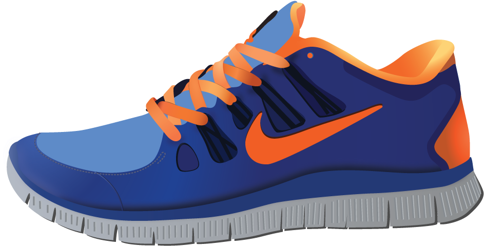 Sneakers Flat Icon - Running Shoe (1000x1000), Png Download