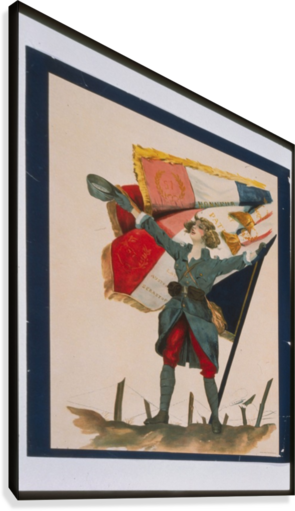 Vintage Victory 3 Canvas Print - Vintage Vive La France (295x511), Png Download