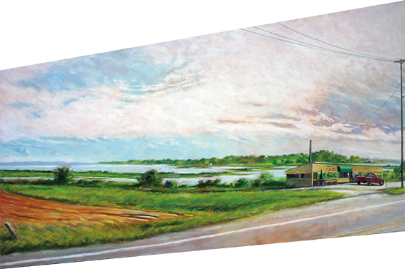 Exhibiton Of Paintings Old Orchard Farm Store Gallery, - Painting (567x377), Png Download