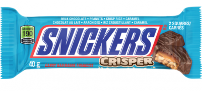 Mars Snickers Crisper Bar 18 X 40g - Snickers With Mr Bean (400x400), Png Download