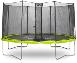 Buying A Twist Trampoline Shop Now At - Exit Twist 14ft Green/grey Trampoline And Enclosure. (390x390), Png Download