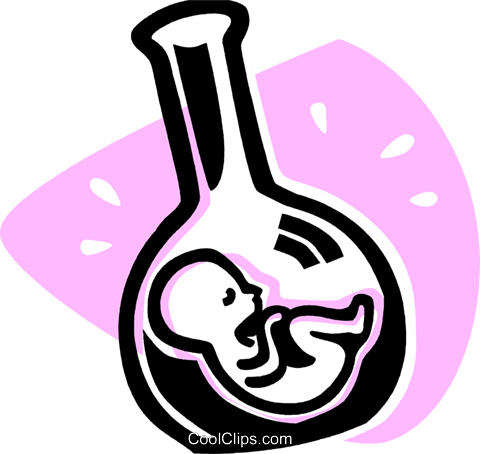 Fetus Royalty Free Vector Clip Art Illustration Vc075912 - Test Tube Baby Clip Art (480x454), Png Download