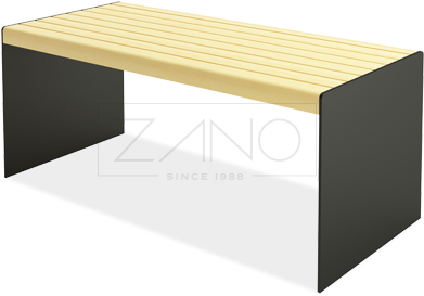 Modern Table With Wooden Table Top - Table (450x330), Png Download