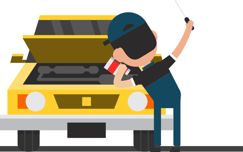 Transparent Tool Motor Mechanic - Pre Delivery Inspection Cartoon (800x501), Png Download